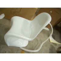 White Panton Chair in Fiberglass Not ABS