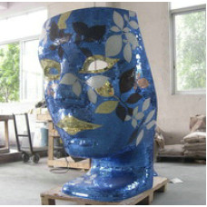 Face Mask Chair With Mosaic Tile Face Mask Chair With Mosaic Tile