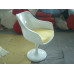 Tulip Chair With Arm With Yellow Cushion In White Fiberglass Exterior Shell Tulip Chair With Arm With Yellow Cushion In White Fiberglass Exterior Shell