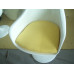 Tulip Chair With Arm With Yellow Cushion In White Fiberglass Exterior Shell Tulip Chair With Arm With Yellow Cushion In White Fiberglass Exterior Shell