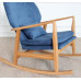 Oak And Linen Rocking Chair