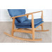 Oak And Linen Rocking Chair