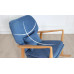 Oak And Linen Rocking Chair