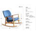 Oak And Linen Rocking Chair