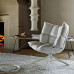Muscle Fiberglass Recliner Chair Rice Husk Chair