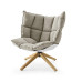 Muscle Fiberglass Recliner Chair Rice Husk Chair