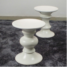 Reproduction Walnut Stool In White Color