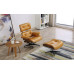 Light Tan Classic Lounge Chair And Ottoman In Italian Leather And Chestnut Light Tan Classic Lounge Chair And Ottoman In Italian Leather And Chestnut