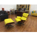 Classic Lounge Chair And Ottoman In Italian Leather