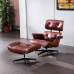 Classic Lounge Chair And Ottoman In Aniline Leather