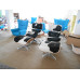 Classic Lounge Chair And Ottoman In Cowhide Leather