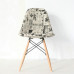 Dsw Reproduction Fabric Padded Side Dining Chair With Button And Wooden Legs Base