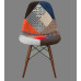 Dsw Reproduction Patchwork Fabric Padded Side Dining Chair