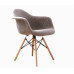 Daw Reproduction Armed Fabric Padded Dining Chair With Arms Wooden Legs Base Daw Reproduction Armed Fabric Padded Dining Chair With Arms Wooden Legs Base