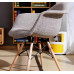 Daw Reproduction Armed Fabric Padded Dining Chair With Arms Wooden Legs Base Daw Reproduction Armed Fabric Padded Dining Chair With Arms Wooden Legs Base