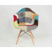 Daw Reproduction Armed Fabric Padded Dining Chair With Arms Wooden Legs Base Daw Reproduction Armed Fabric Padded Dining Chair With Arms Wooden Legs Base