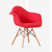 Daw Reproduction Armed Fabric Padded Dining Chair With Arms Wooden Legs Base Daw Reproduction Armed Fabric Padded Dining Chair With Arms Wooden Legs Base