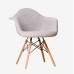 Daw Reproduction Armed Fabric Padded Dining Chair With Arms Wooden Legs Base Daw Reproduction Armed Fabric Padded Dining Chair With Arms Wooden Legs Base
