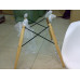 Daw Reproduction Armed Dining Chair With Arms Wooden Legs Base, Made In Plastic Daw Reproduction Armed Dining Chair With Arms Wooden Legs Base, Made In Plastic