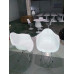 Dar Reproduction Armed Dining Chair With Arms Steel Legs Base, Made In Fiberglass Dar Reproduction Armed Dining Chair With Arms Steel Legs Base, Made In Fiberglass
