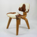 Reproduction DCW Plywood Dining Chair In Pony Skin Leather