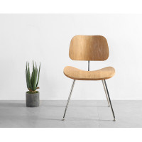 Reproduction DCM Plywood Dining Chair In Ash