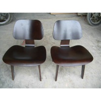Reproduction LCW Plywood Dining Chair In Rosewood