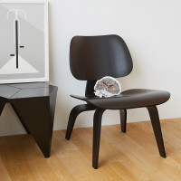 Reproduction LCW Plywood Dining Chair In Black Color Ash