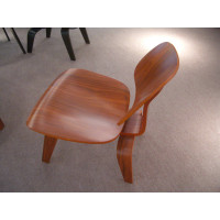 Reproduction LCW Plywood Dining Chair In White Color Ash
