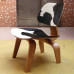Reproduction LCW Plywood Dining Chair In Cowhide