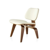 Reproduction LCW Plywood Dining Chair In PU Leather