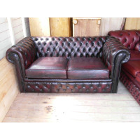 Chesterfield Sofa Loveseat,2 Seaters In Real Calf Leather Chesterfield Sofa Loveseat,2 Seaters In Real Calf Leather