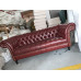 Three Seaters Of Chesterfield Tufted Luxury Sofa In Faux Wax Leather