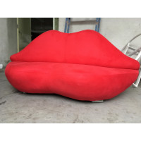 Lip Lips Sofa 3 Seaters In Wooden Frame Version