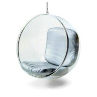 Hanging Bubble Chair In Silver