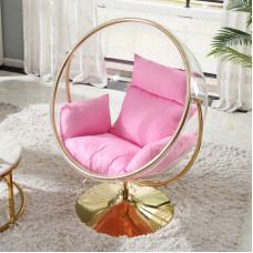 Bubble Chair In Globe Style In Golden Color With Stand And No Chain