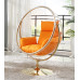 Bubble Chair In Globe Style In Golden Color With Stand And No Chain