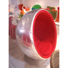 Ball Chair In Aluminium Shell
