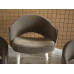 Saarinen Style Executive Chair In Gray Fabric
