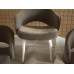 Saarinen Style Executive Chair In Gray Fabric
