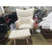 Hans J Wegner Style Wing Chair In White Leather Hans J Wegner Style Wing Chair In White Leather