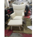 Hans J Wegner Style Wing Chair In White Leather Hans J Wegner Style Wing Chair In White Leather