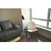 Hans Wegner Style Three Legged Shell Chair In White PU Leather