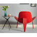 Hans Wegner Style Three Legged Shell Chair In Print Fabric Hans Wegner Style Three Legged Shell Chair In Print Fabric