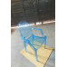 Ghost Chair With Arms In Transparent Blue Color
