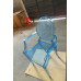 Ghost Chair With Arms In Transparent Blue Color