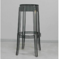 Style Ghost Bar Stool,Large Size In Transparent Black Color