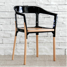 Gossip Metal And Wood Chair